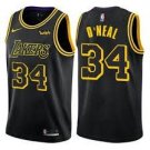 Men & Youth #32 Shaquille O'Neal Los Angeles Lakers City Edition Black Jersey
