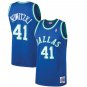 Men's #41 Dirk Nowitzki Dallas Marvericks Blue Jersey