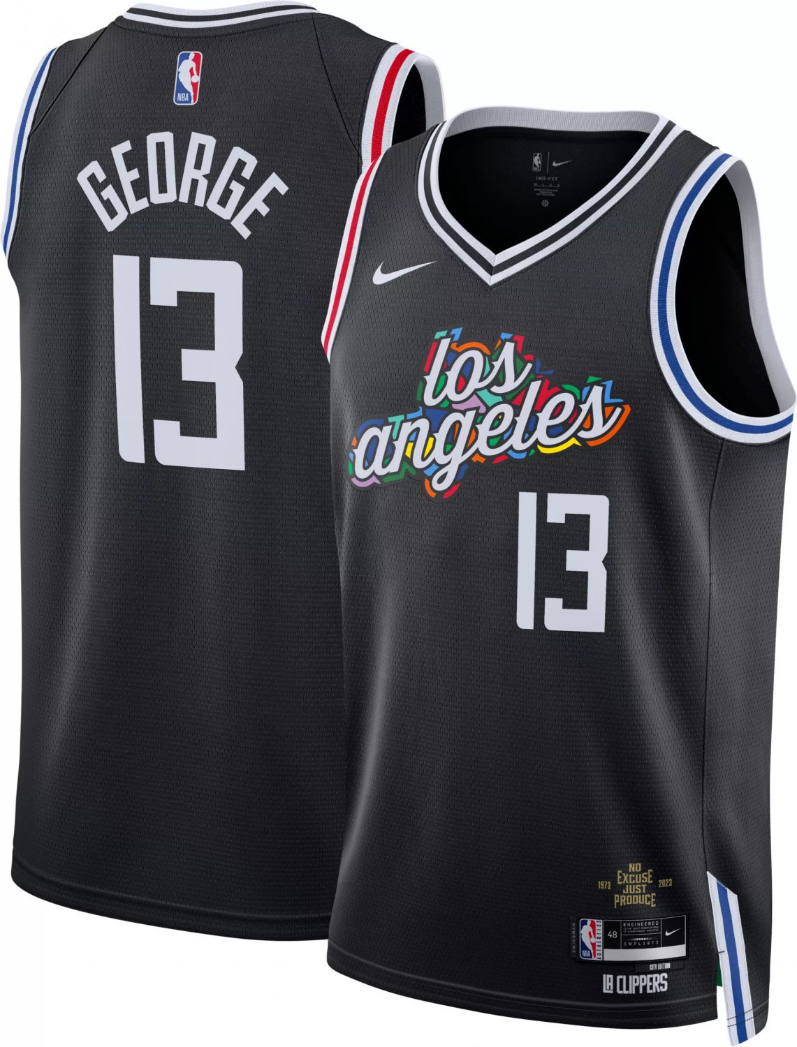 Men & Youth #13 Paul George Los Angeles Clippers City Edition Black Jersey