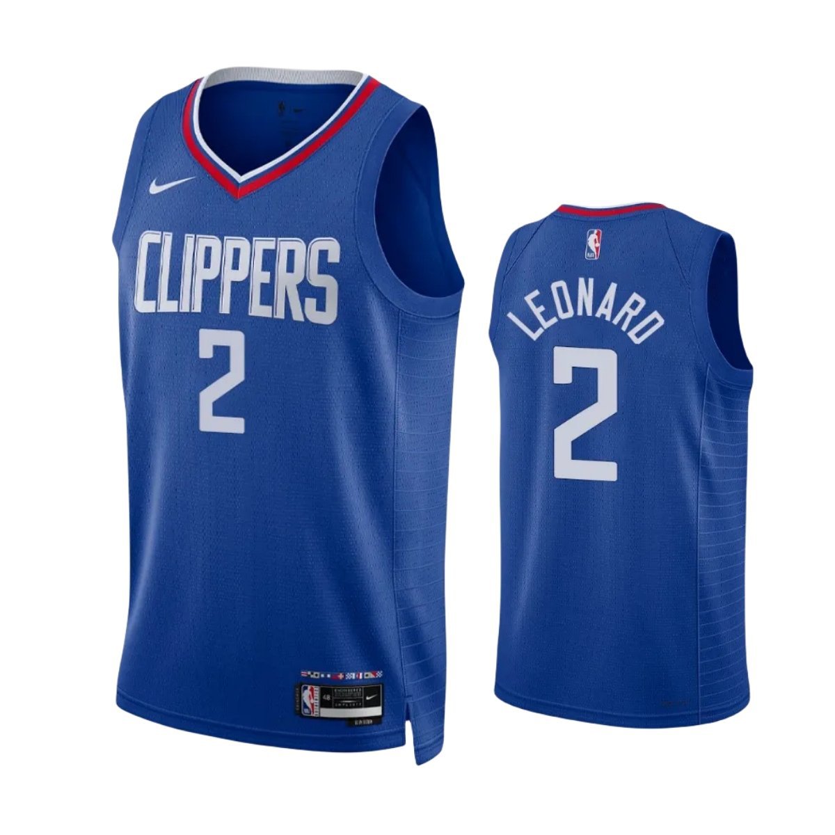 Men & Youth #2 kawhi Leonard Los Angeles Clippers 2022/23 Icon Edition Blue Jersey
