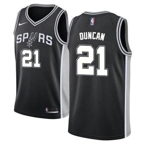 Men & Youth #21 Tim Duncan San Antonio Spurs Icon Edition Black Jersey