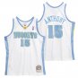 Men's #15 Carmelo Anthony Denver Nuggets Throwback Edition White Jersey