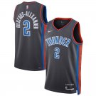 Men & Youth #2 Shai Gilgeous-Alexander Oklahoma City Thunder City Edition Navy Jersey