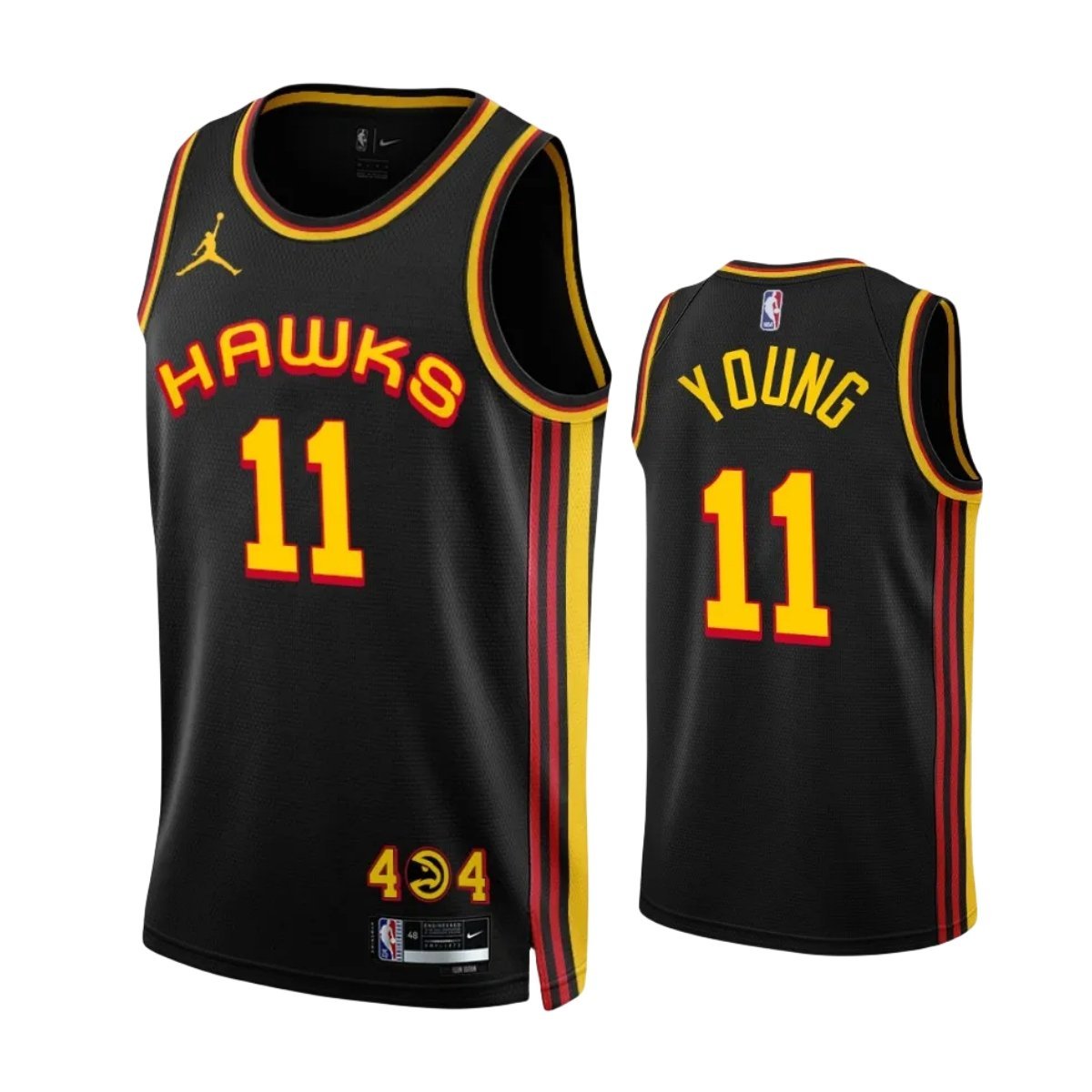 Men & Youth #11 Trae Young Atlanta Hawks 2022/23 Statement Edition Black Jersey