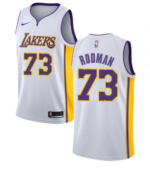 Men & Youth #73 Dennis Rodman Los Angles Lakers White Jersey