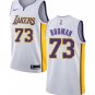 Men & Youth #73 Dennis Rodman Los Angles Lakers White Jersey