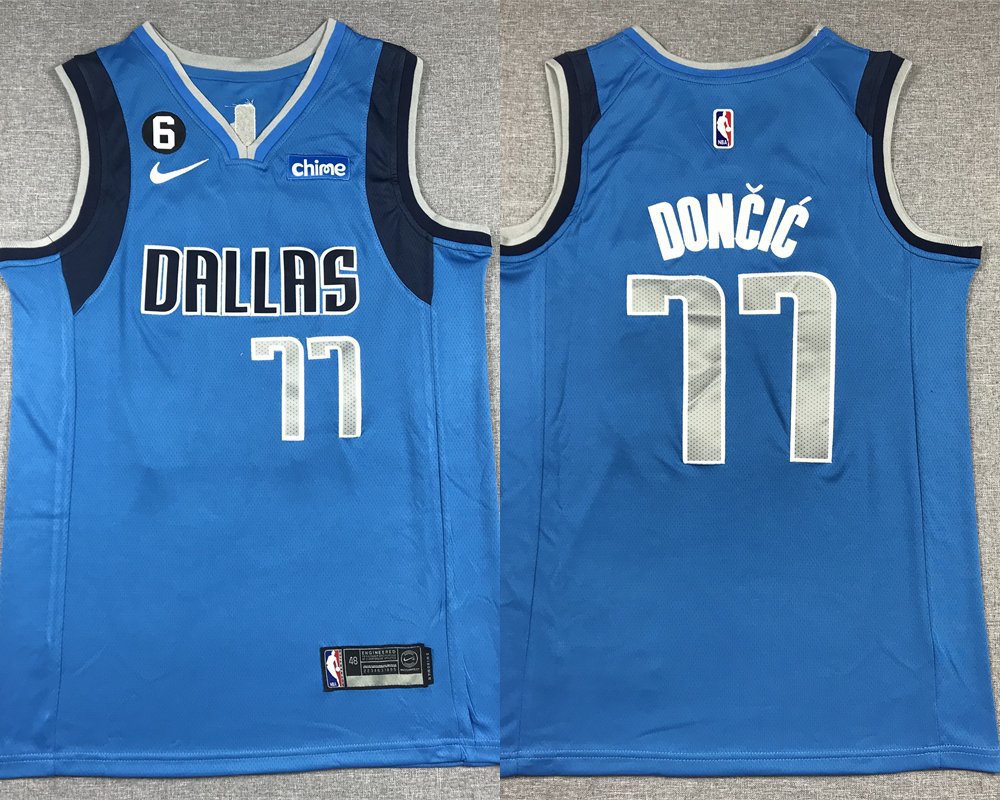 Men & Youth #77 Luka Doncic Dallas Mavericks 2022-23 Icon Edition Blue Jersey