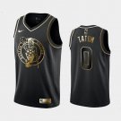 Men & Youth #0 Jayson Tatum Boston Black Golden Edition Jersey