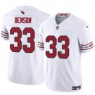 Men's Arizona Cardinals #33 Trey Benson White 2024 F.U.S.E. Vapor Limited Football Jersey