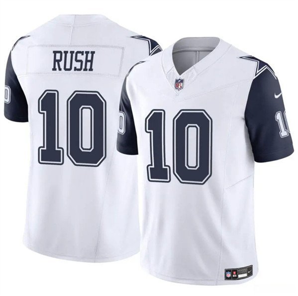 Men's Dallas Cowboys #10 Cooper Rush White 2023 F.U.S.E. Vapor Untouchable Jersey (2)