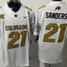 Men's Colorado Buffaloes #21 Shedeur Sanders College FUSE Jersey White 2025