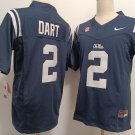 Men's Ole Miss Rebels #2 Jaxson Dart Navy Blue FUSE College Football Jersey