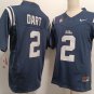 Men's Ole Miss Rebels #2 Jaxson Dart Navy Blue FUSE College Football Jersey