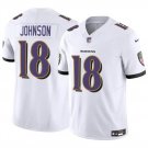 Men's Baltimore Ravens #18 Diontae Johnson White 2023 F.U.S.E. Vapor Limited Football Jersey
