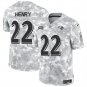 Men's Baltimore Ravens #22 Derrick Henry 2024 F.U.S.E. Arctic Camo Salute to Service Jersey