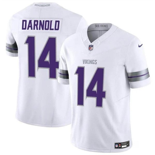 Men's Minnesota Vikings #14 Sam Darnold White 2024 F.U.S.E. Winter Warrior Limited Jersey