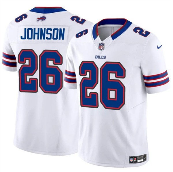 Men's Buffalo Bills #26 Ty Johnson White 2024 F.U.S.E. Vapor Untouchable Limited Jersey