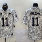 Men's Cowboys #11 Micah Parsons Arctic Camo 2024 F.U.S.E. Salute to Service Jersey