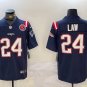 Mens New England Patriots #24 Ty Law Navy Vapor Limited Jersey