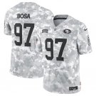 Men's San Francisco 49ers #97 Nick Bosa Arctic Camo 2024 F.U.S.E. Salute to Service Jersey