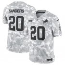 Men's Detroit Lions #20 Barry Sanders Arctic Camo 2024 F.U.S.E. Salute to Service Jersey