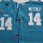 Mens Ole Miss Rebels #14 Dk Metcalf Light Blue F.U.S.E. Limited Football Game Jersey