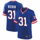 Men's New York Giants Tyler Nubin Royal Classic Football Stitched Game Jersey