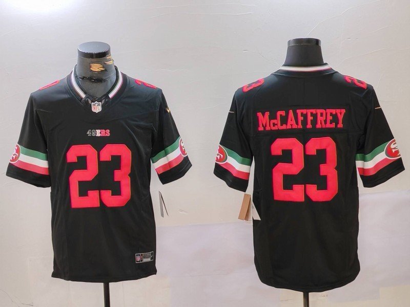 Men's 49ers Christian McCaffrey Black F.U.S.E. Mexico Vapor Limited Football Jersey