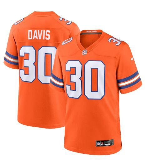 Mens Broncos Terrell Davis Mile High Collection 1977 Throwback F.U.S.E. Jersey