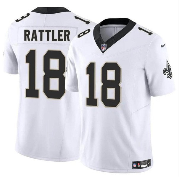 Any Size New Orleans Saints Spencer Rattler White F.U.S.E. Vapor Limited Football Jersey