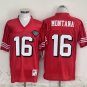 Men's San Francisco 49ers Joe Montana 75TH Red Stitched Jersey