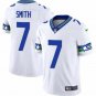 Men's Seattle Seahawks Geno Smith White Throwback Vapor Stitched Football Jersey
