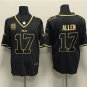 Men's Buffalo Bills Josh Allen Black Gold With 4-Star C Patch Limited Stitched Jersey
