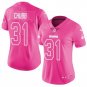 Women's #24 Nick Chubb Cleveland Browns Color Rush Limited Pink Jersey