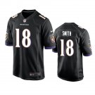 Men & Youth #18 Roquan Smith Baltimore Ravens Game Black Jersey