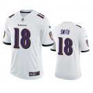 Men & Youth #18 Roquan Smith Baltimore Ravens Game White Jersey