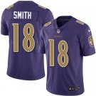 Men & Youth #18 Roquan Smith Baltimore Ravens Color Rush Vapor Limited Purple Jersey