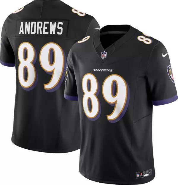 Men & Youth #89 Mark Andrews Baltimore Ravens Color Rush Vapor Limited Black Jersey