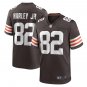 Men & Youth #84 Mike Harley Jr. Cleveland Browns Game Brown Jersey