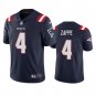 Men & Youth #4 Bailey Zappe New England Patriots Color Rush Vapor Limited Navy Jersey