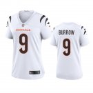 Women's #9 Joe Burrow Cincinnati Bengals White Jersey