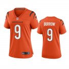 Women's #9 Joe Burrow Cincinnati Bengals Orange Jersey