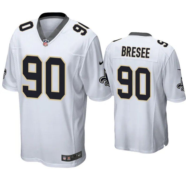 Men & Youth #90 Bryan Bresee New Orleans Saints White Game Jersey