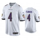 Men & Youth #4 Zay Flowers Baltimore Ravens Stitched White Game Jersey