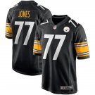 Men & Youth #77 Brodenck Jones Pittsburgh Steelers Black Game Jersey