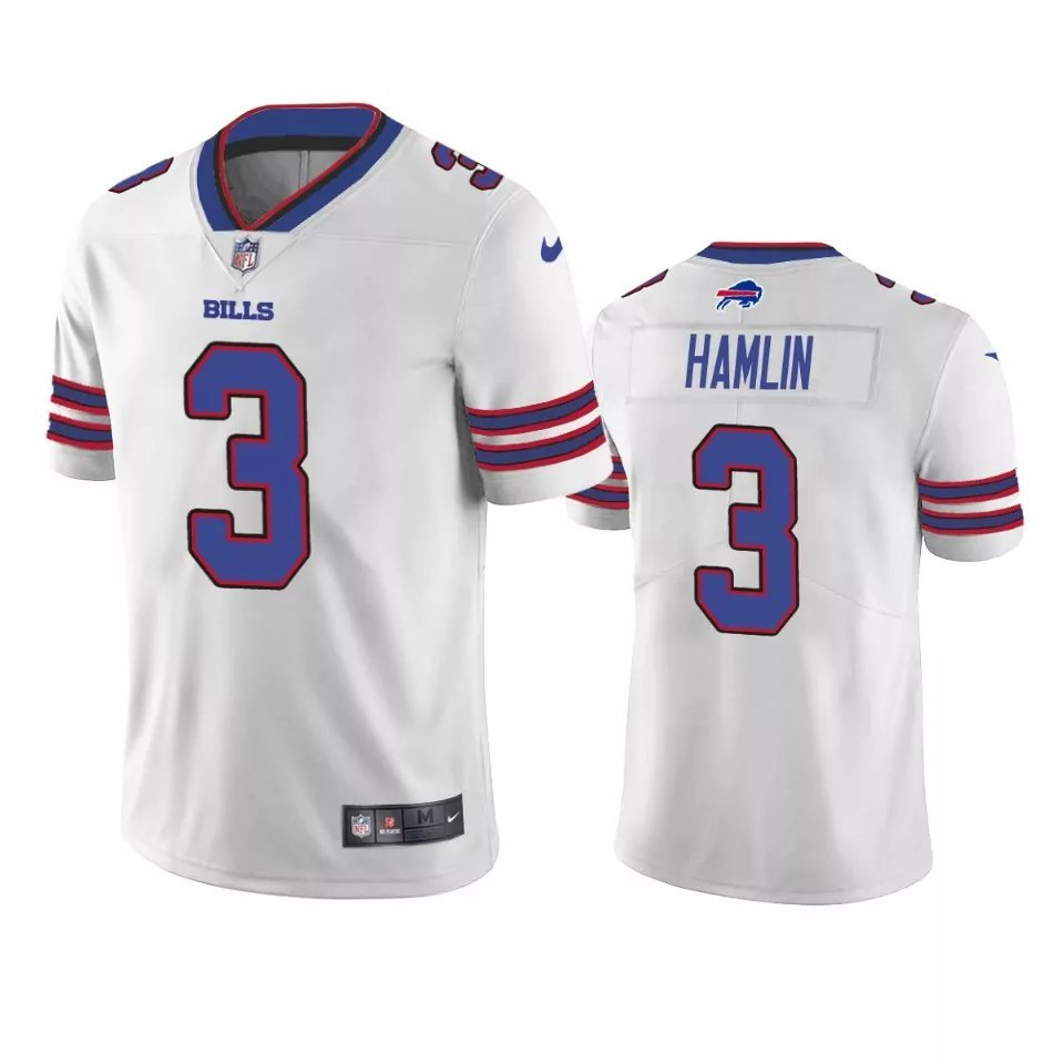 Men & Youth #3 Damar Hamlin Buffalo Bills Color Rush Limited White Jersey