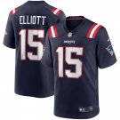 Men & Youth #15 Ezekiel Elliott New England Patriots Game Navy Blue Jersey