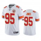 Men & Youth #95 Chris Jones Kansas City Chiefs Color Rush Limited White Jersey