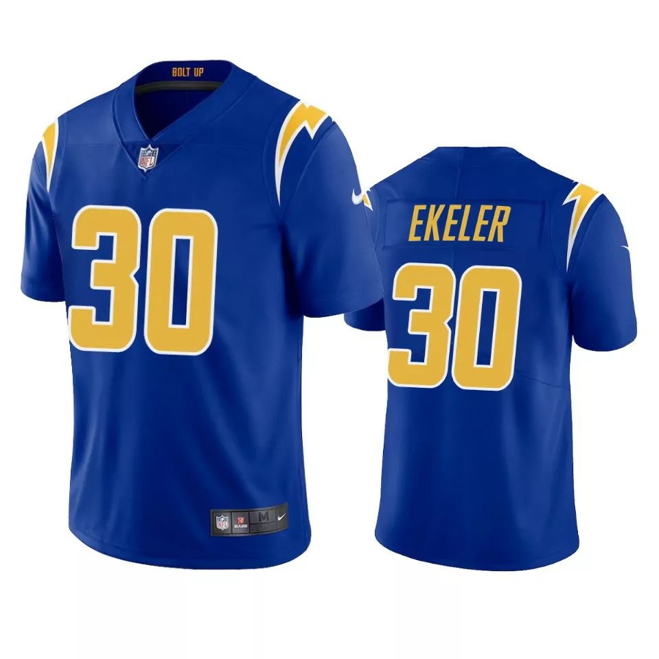 Men & Youth #30 Austin Ekeler Los Angeles Chargers Color Rush Limited Blue Jersey