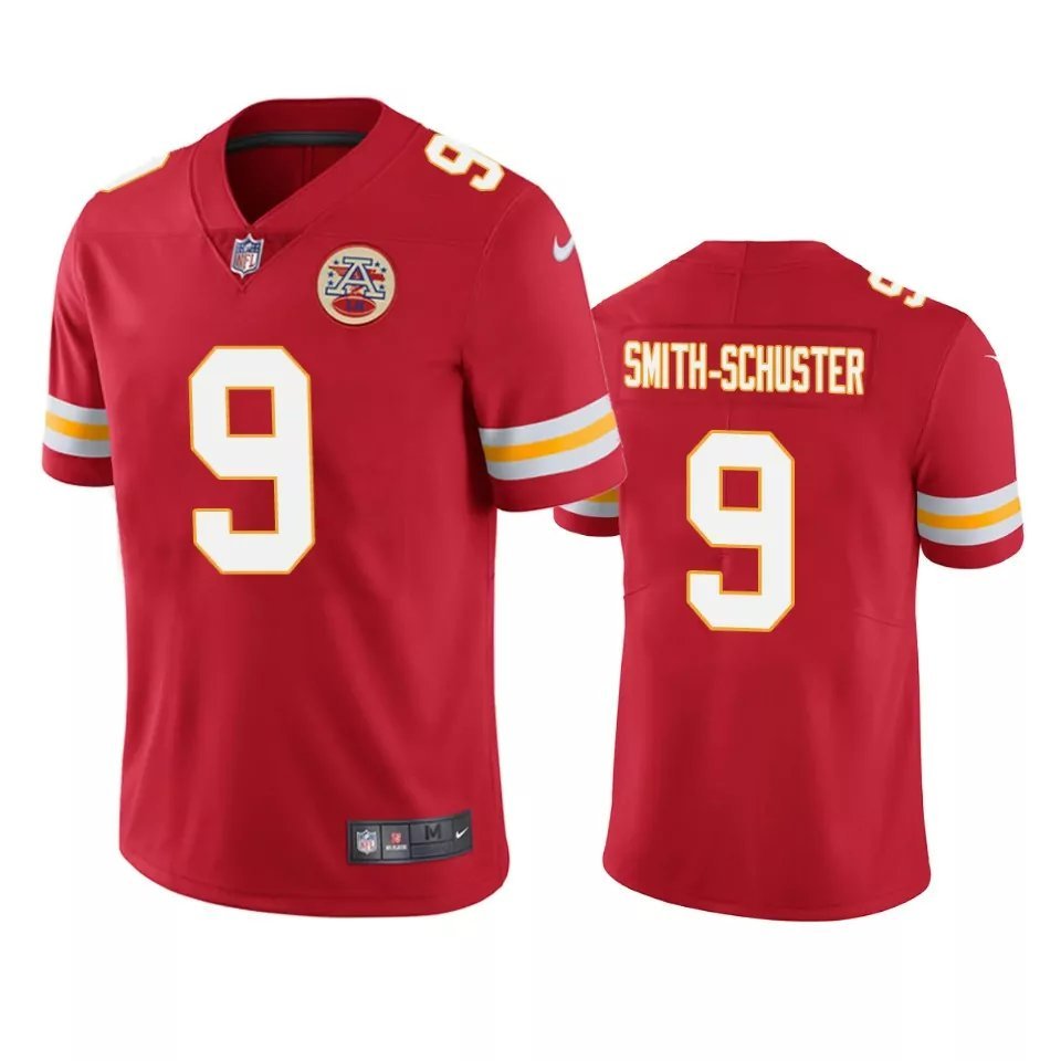 Men & Youth #9 JuJu Smith-Schuster Kansas City Chiefs Color Rush Limited Red Jersey